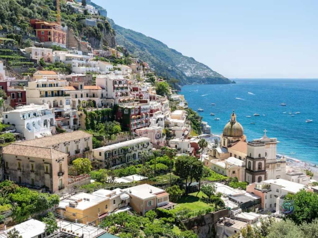 Amalfi Coast on a hill by the water