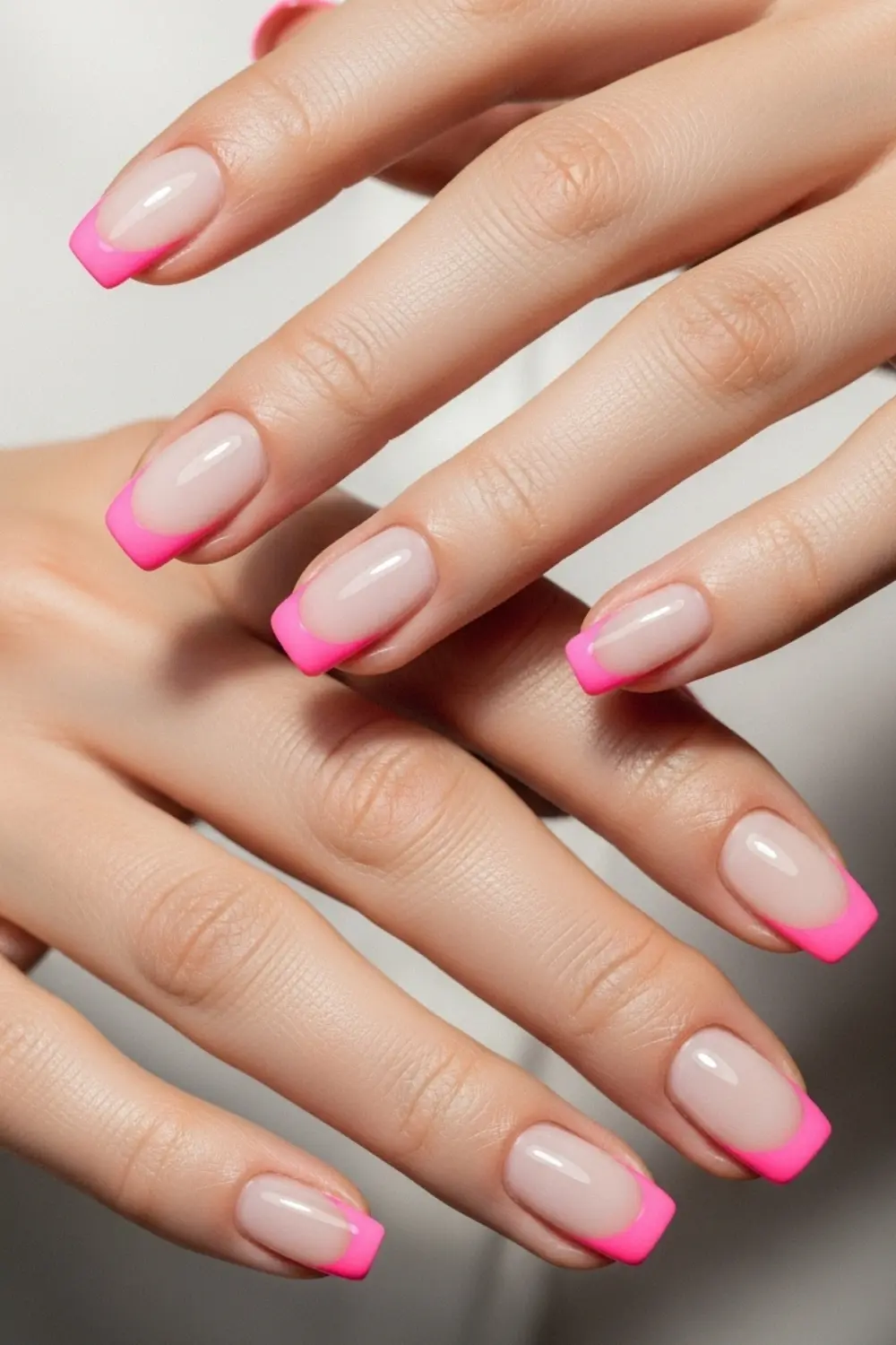 Pink Nail Designs That Look Sweet Until You Wear Them 2026 11 French Tips with a Pink Twist solotravely