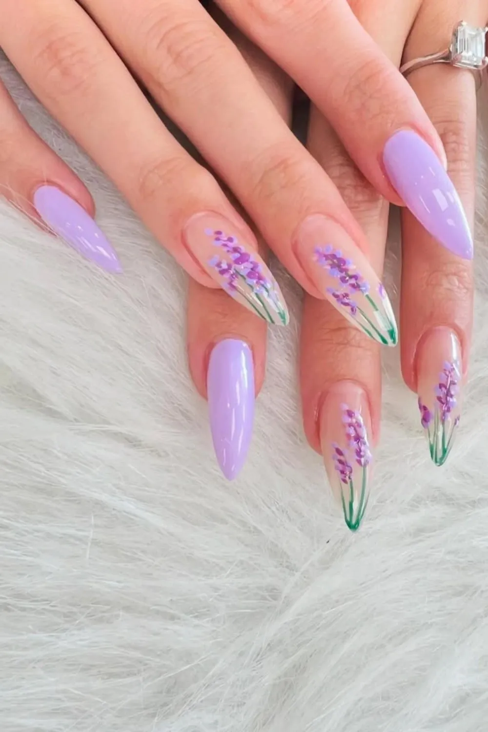 25+ Purple Color Nail Art Designs That Changed My Mind 2026 10 Lavender and Violet Flower Art solotravely.com