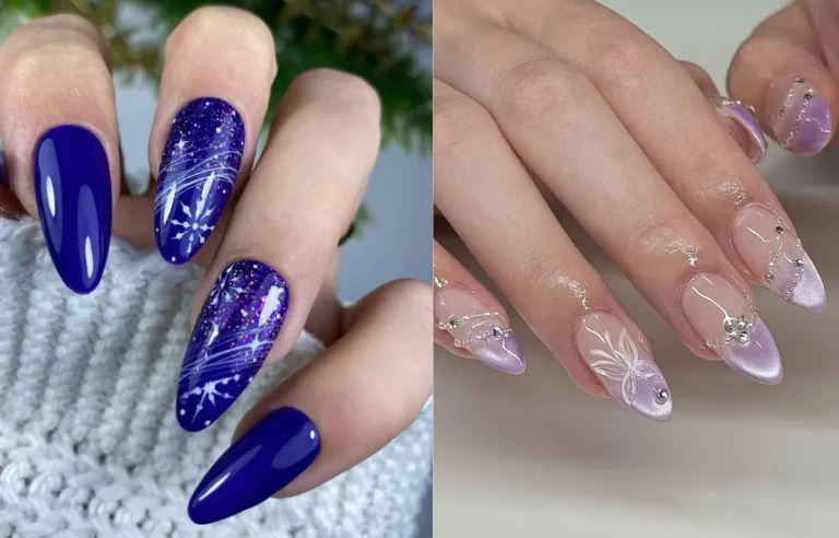 Purple Color Nail Art Designs​ solotravely
