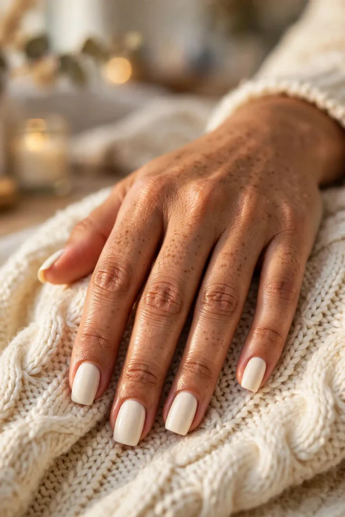 17 White Nail Designs (Clean, Chic & Impossibly Fresh) 13 w12 ivory cream white