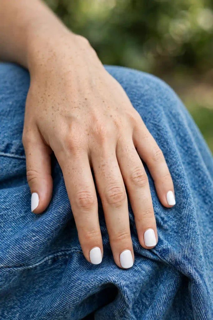 17 White Nail Designs (Clean, Chic & Impossibly Fresh) 19 w18 short clean white