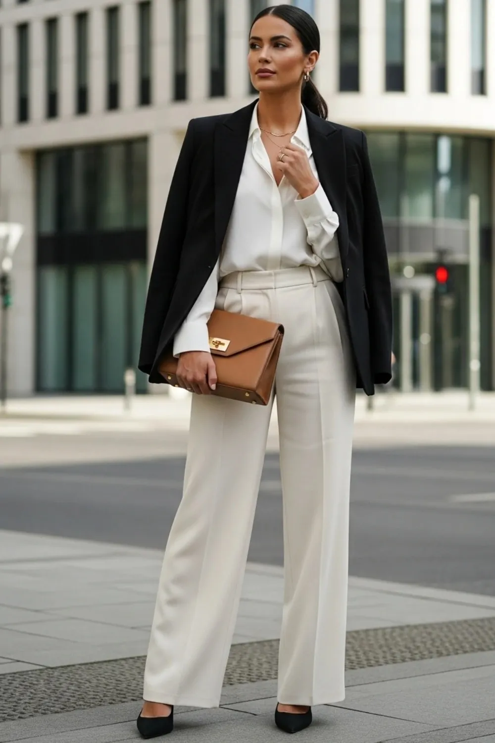 21 Wide Leg Jeans Outfits Ideas to Try This Year (2025) 16 Chic Office Wide Leg Outfit