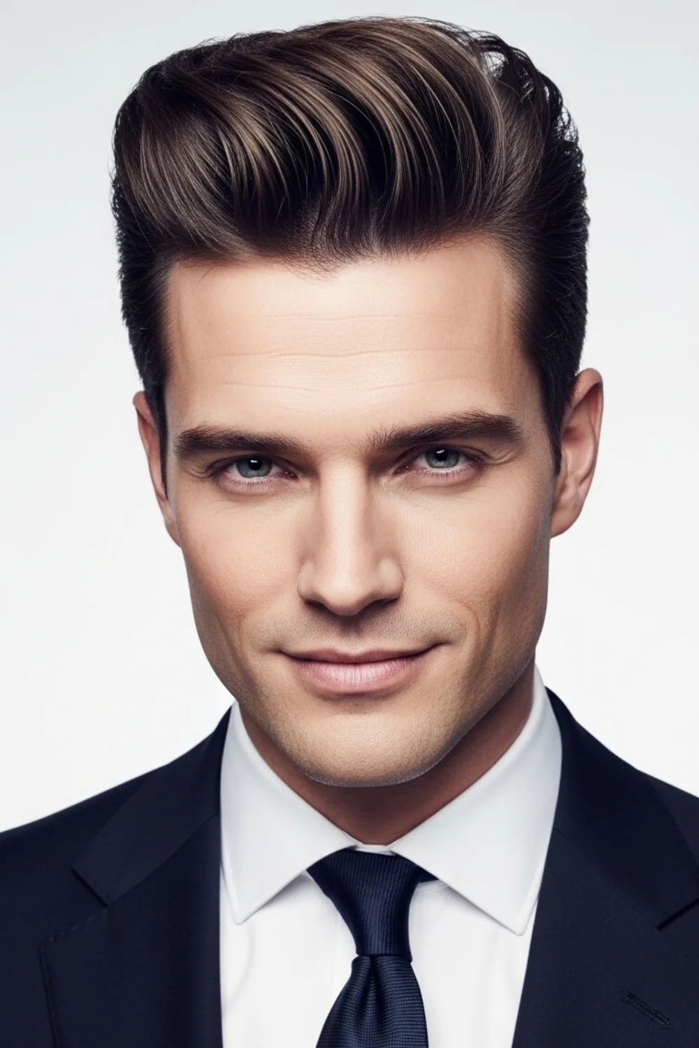 15 Haircuts for Diamond Face Shapes Everyone Suddenly Wants 2026 17 Classic Pompadour (Men)