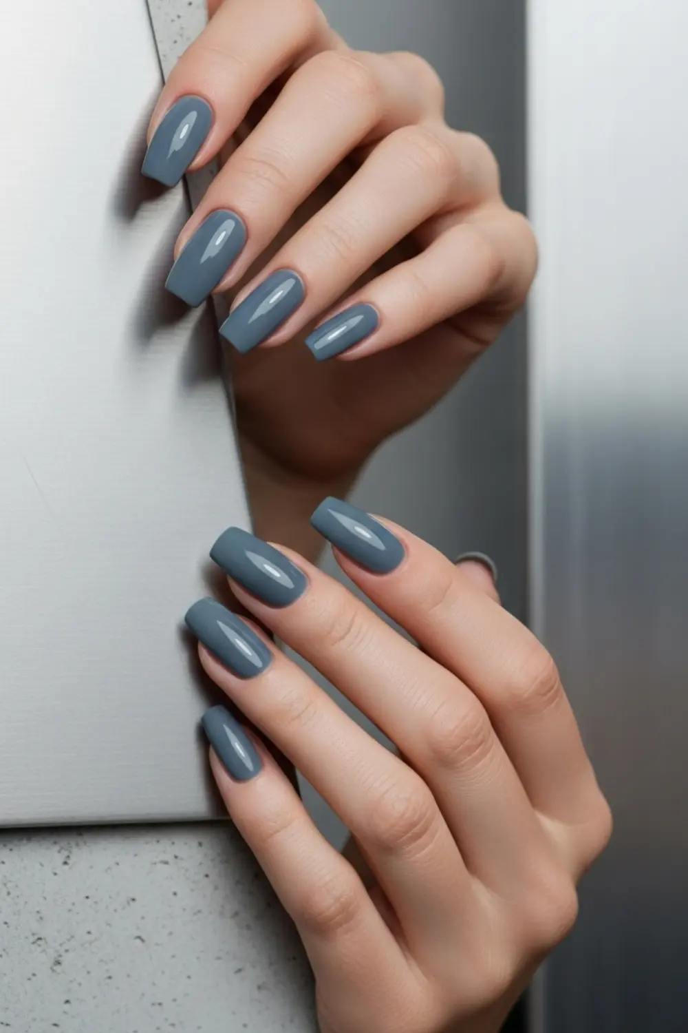 17 Fall/Winter Nails Color Ideas I Didnt Expect to Love 10 Slate Gray - Modern and Chic