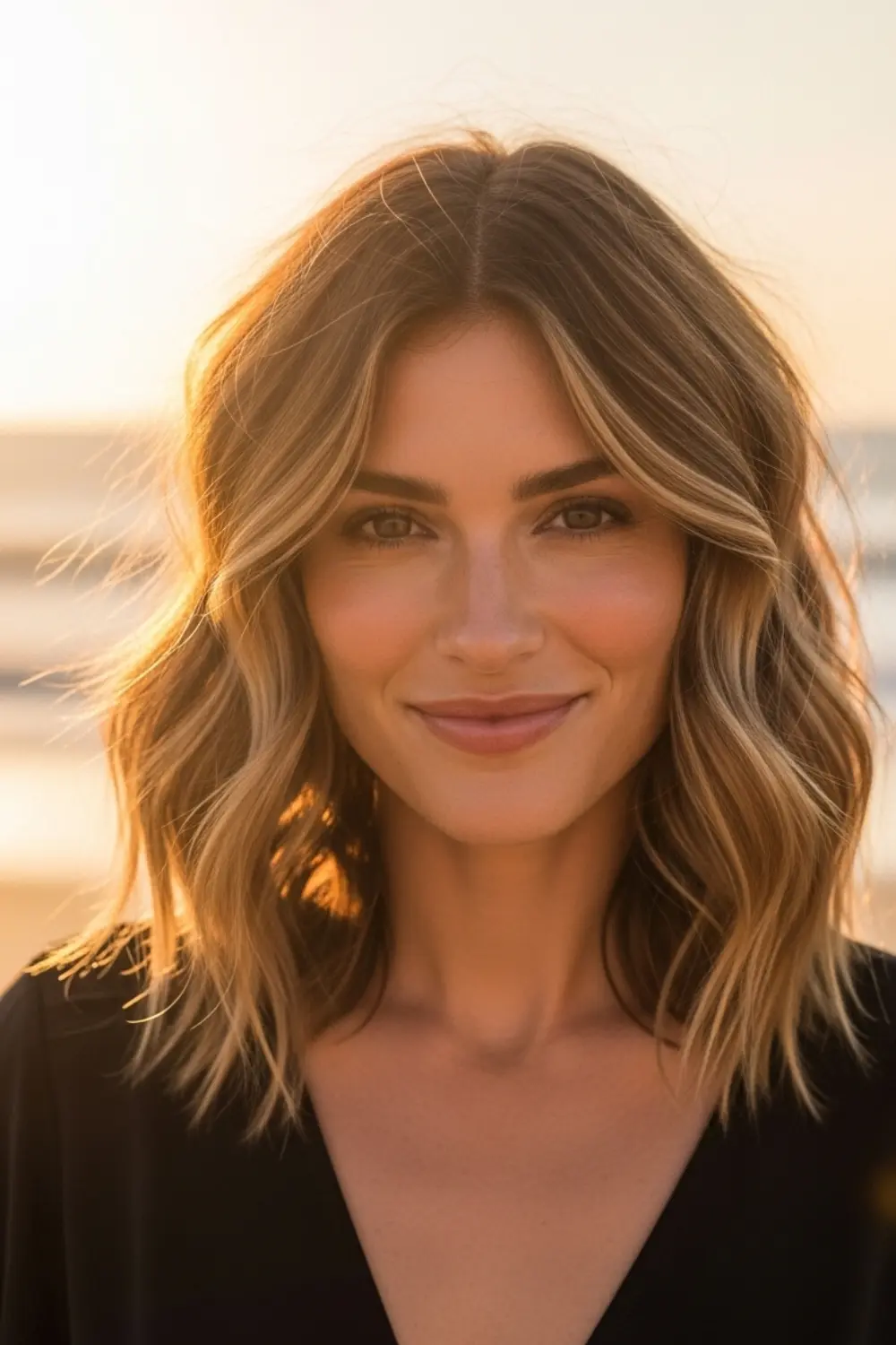 15 Haircuts for Diamond Face Shapes Everyone Suddenly Wants 2026 8 Soft Waves or Beachy Hair