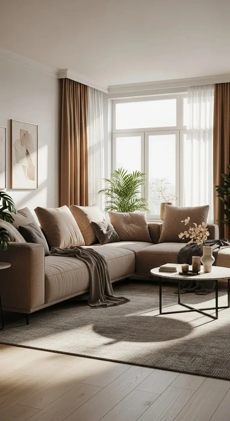20 Best Sectional Living Room Ideas (You'll Wish You Knew!) 15 Fabric Sectional for Comfort and Warmth