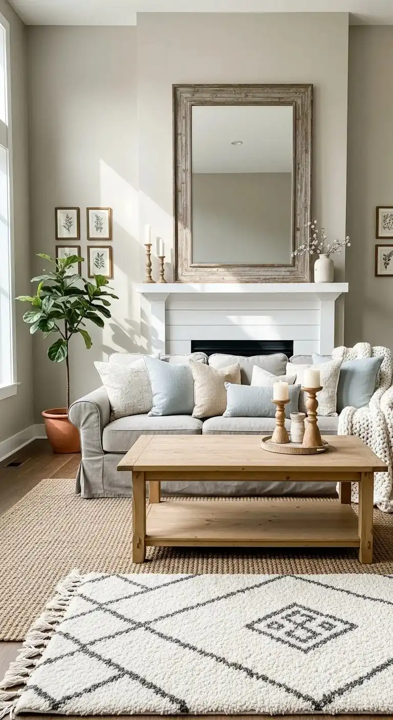 20 Farmhouse Living Room Ideas for 2026 Designers Can’t Stop Talking About! 10 Large Statement Mirrors with Rustic Frames