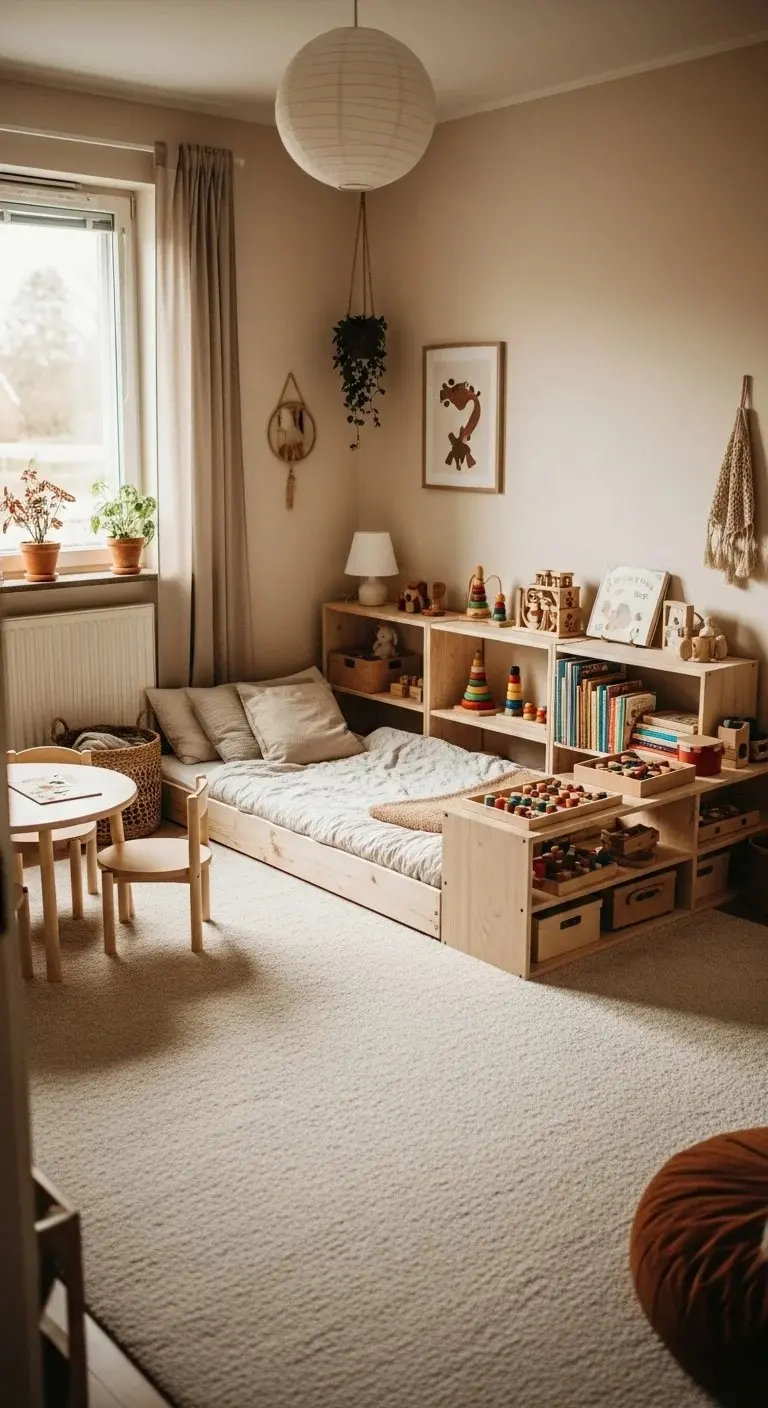 15 Modern Kids Bedroom Ideas 2026 That Fix Messy, Boring Rooms Fast! 7 Montessori-Inspired Low Furniture Layout