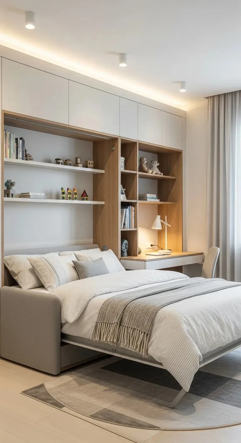 15 Modern Kids Bedroom Ideas 2026 That Fix Messy, Boring Rooms Fast! 11 Multi-Functional Murphy Bed Design
