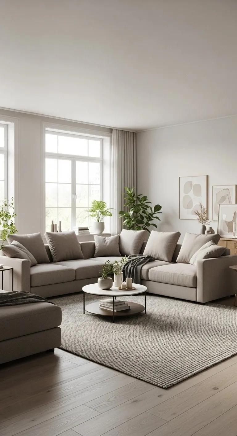 20 Best Sectional Living Room Ideas (You'll Wish You Knew!) 12 Neutral-Toned Sectional for Versatility