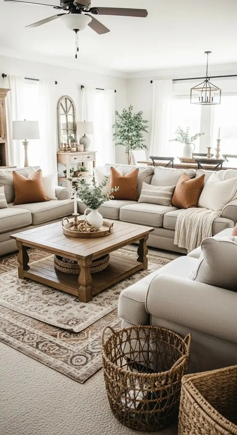 20 Farmhouse Living Room Ideas for 2026 Designers Can’t Stop Talking About! 4 Oversized Comfortable Sectionals
