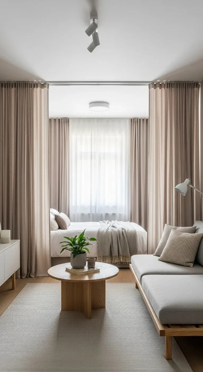 17 Small Living Room Ideas 2026 — Your Space Isn’t the Problem, These Fix It! 12 Sliding Doors or Curtains Instead of Traditional Doors