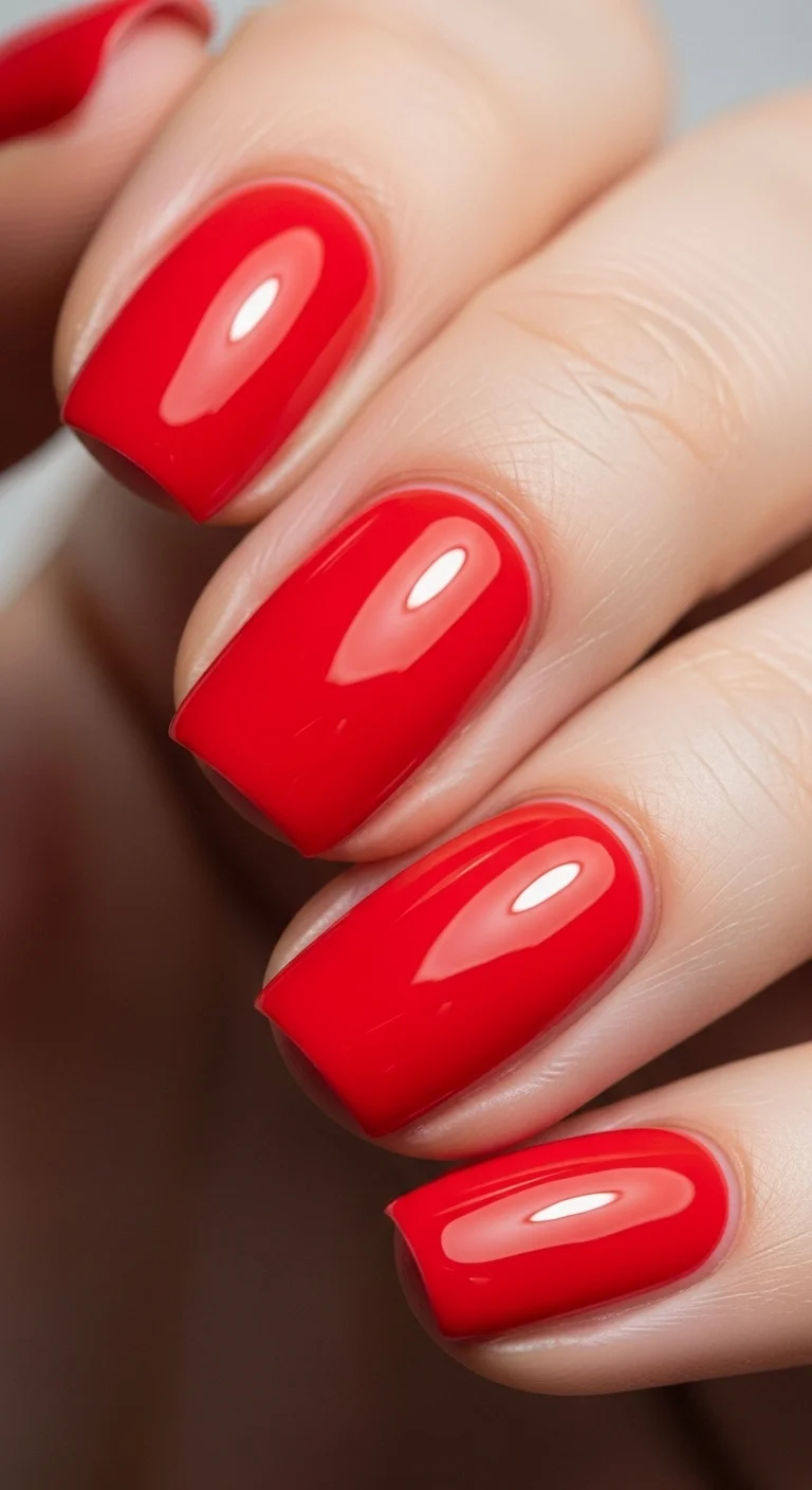 21 Red Nail Ideas That Look Bold Without Feeling Too Much 11 Candy Apple Red