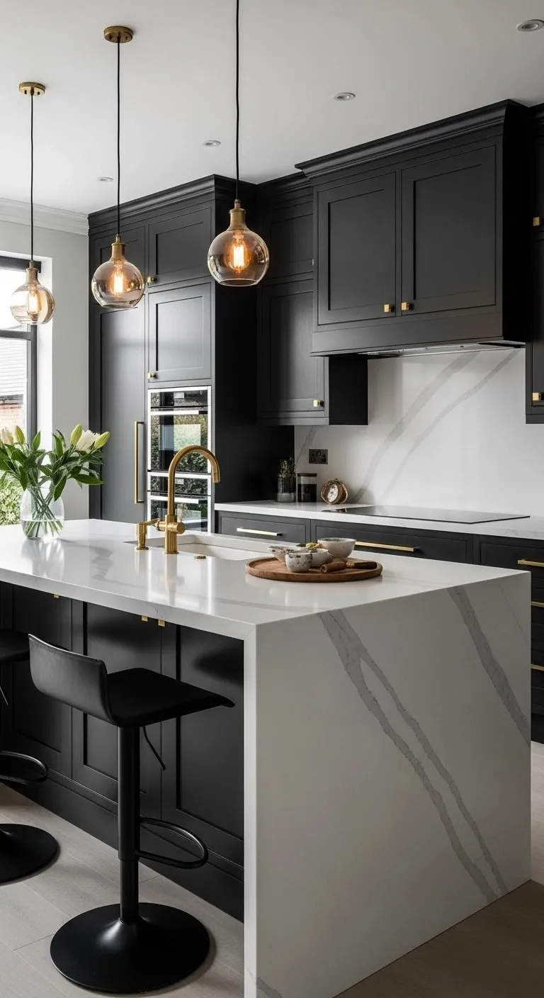 25+ Kitchen Paint Color for Walls and Cabinets You Won’t Believe Actually Work! 7 Charcoal Black Dramatic and Luxurious