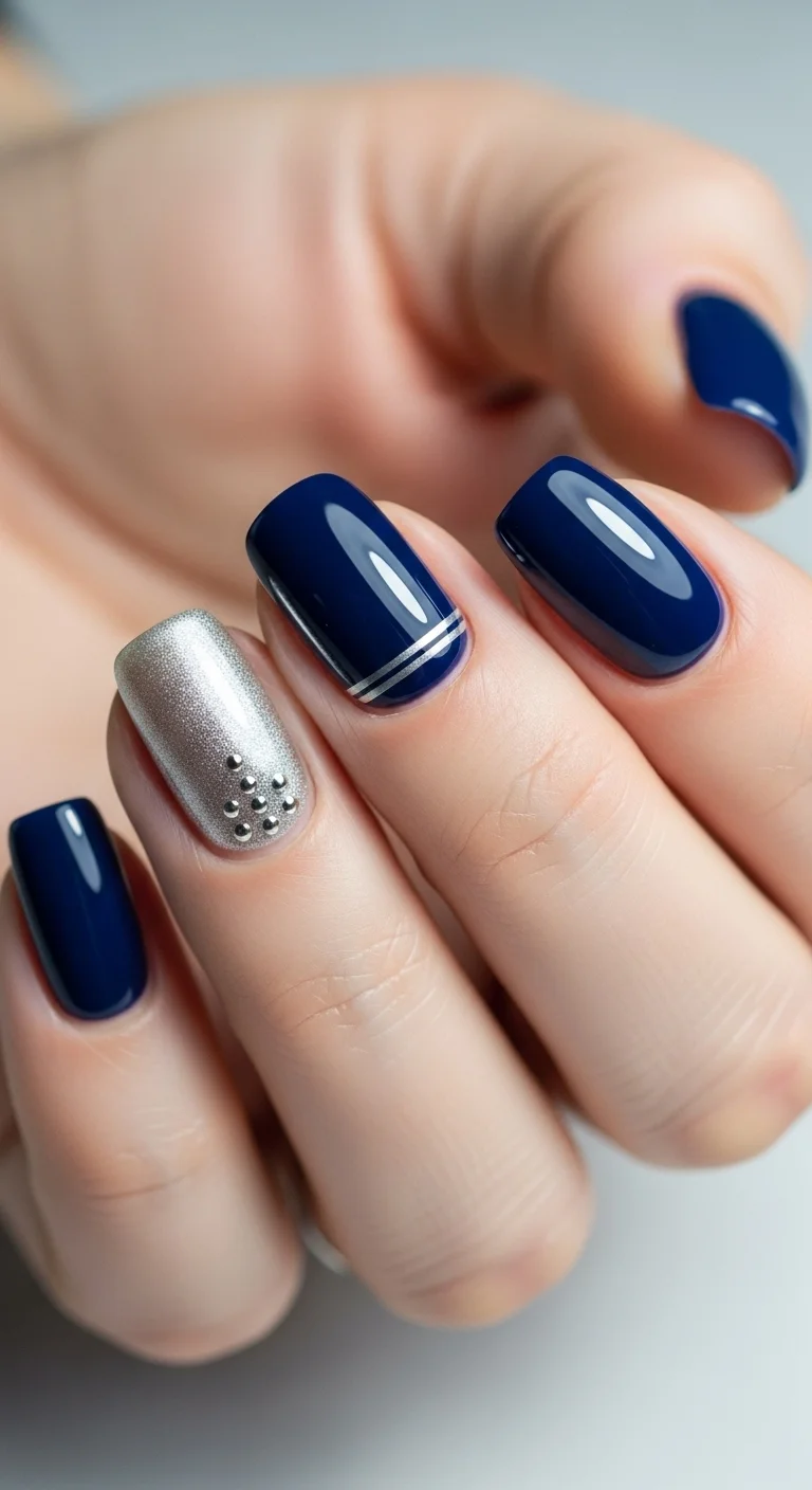 18 Blue Nails Ideas That Somehow Look Different Every Time 2 Classic Navy Blue Nails