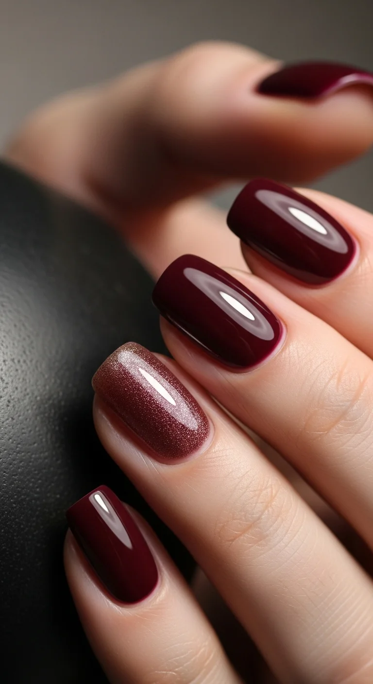 21 Red Nail Ideas That Look Bold Without Feeling Too Much 4 Deep Burgundy Elegance