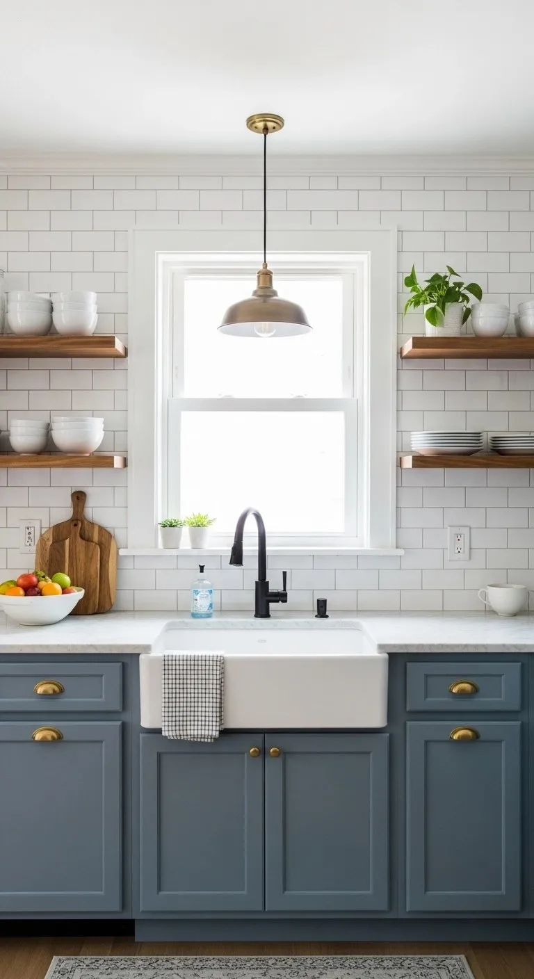 25+ Kitchen Paint Color for Walls and Cabinets You Won’t Believe Actually Work! 9 Dusty Blue Vintage Charm with Modern Appeal