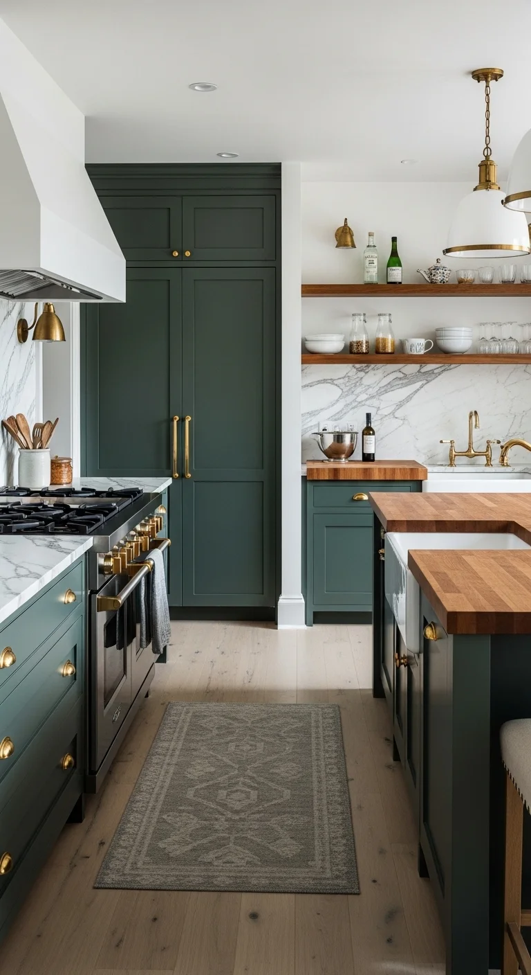 25+ Kitchen Paint Color for Walls and Cabinets You Won’t Believe Actually Work! 11 Forest Green Rich and Earthy