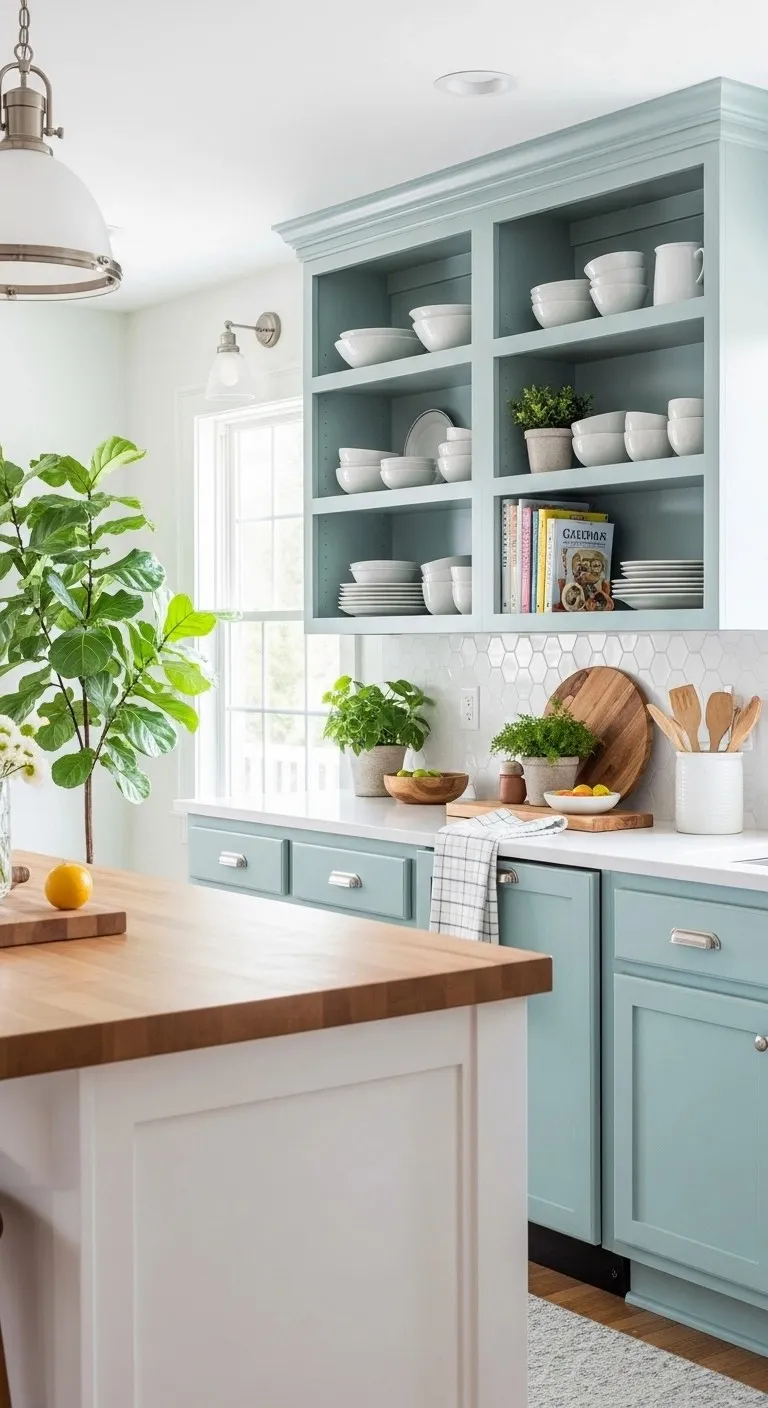 25+ Kitchen Paint Color for Walls and Cabinets You Won’t Believe Actually Work! 15 Light Teal Fresh and Energizing