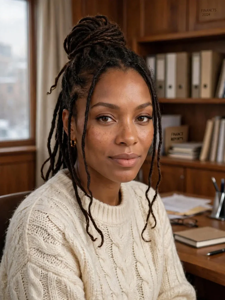 15 Locs Hairstyles for Women ideas, Sorted by Where You Are in the Journey 9 Loc Bun with Face Framing Pieces 768x1024 1