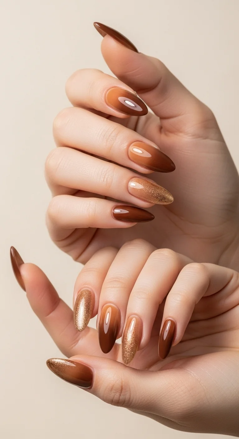 Tired of Same Old Nails? Discover 20+ Nail Art for Long Nails That Stand Out 8 Mocha Tone Gradients