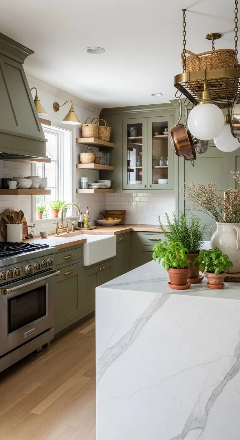 25+ Kitchen Paint Color for Walls and Cabinets You Won’t Believe Actually Work! 17 Olive Green Sophisticated and Earthy