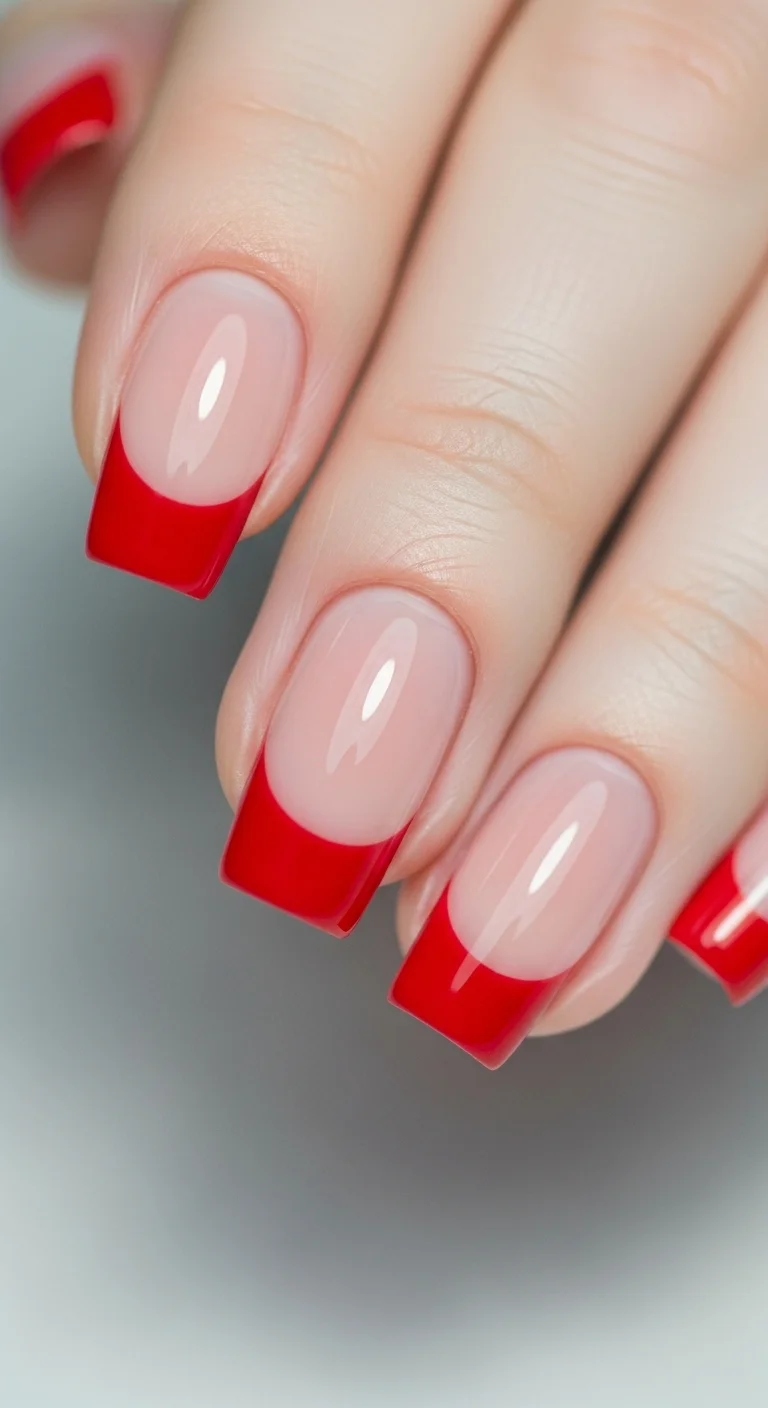 21 Red Nail Ideas That Look Bold Without Feeling Too Much 7 Red French Tips
