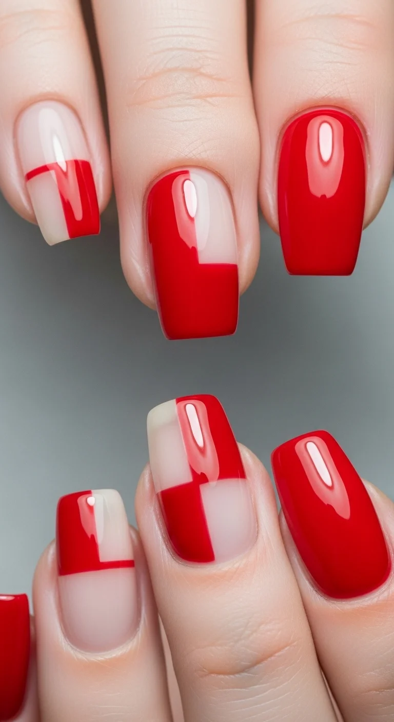 21 Red Nail Ideas That Look Bold Without Feeling Too Much 22 Red Negative Space
