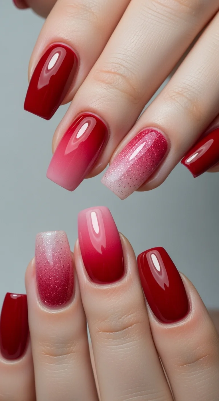 21 Red Nail Ideas That Look Bold Without Feeling Too Much 19 Red Ombre Fade