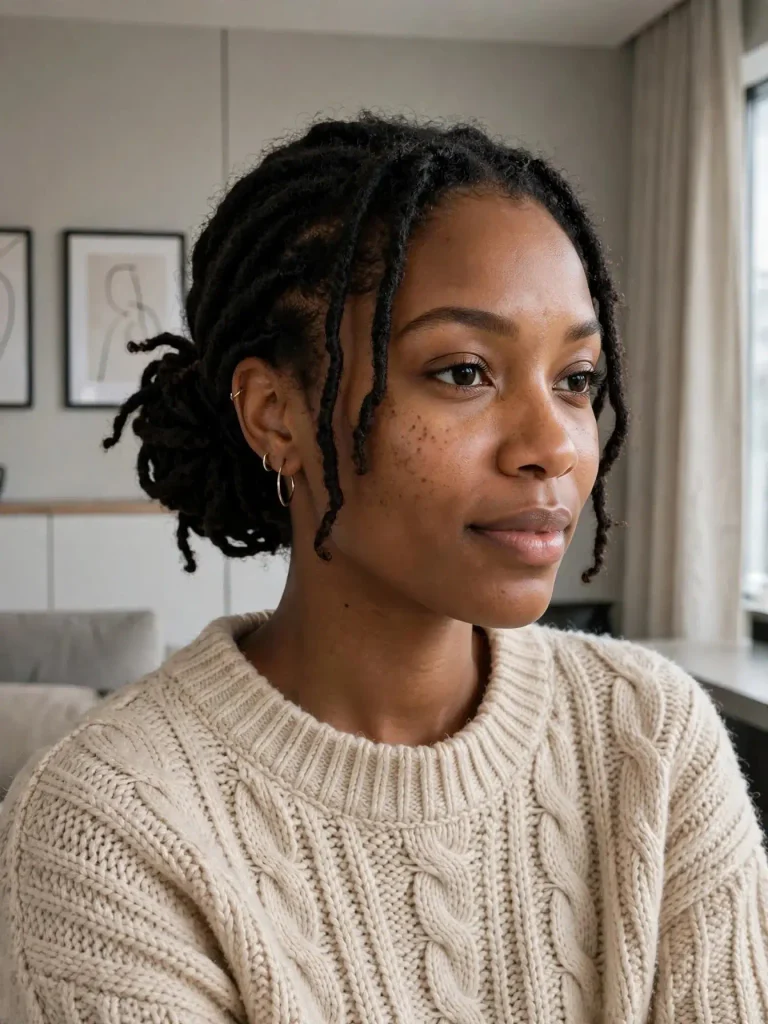 15 Locs Hairstyles for Women ideas, Sorted by Where You Are in the Journey 2 The Simple Low Bun 768x1024 1