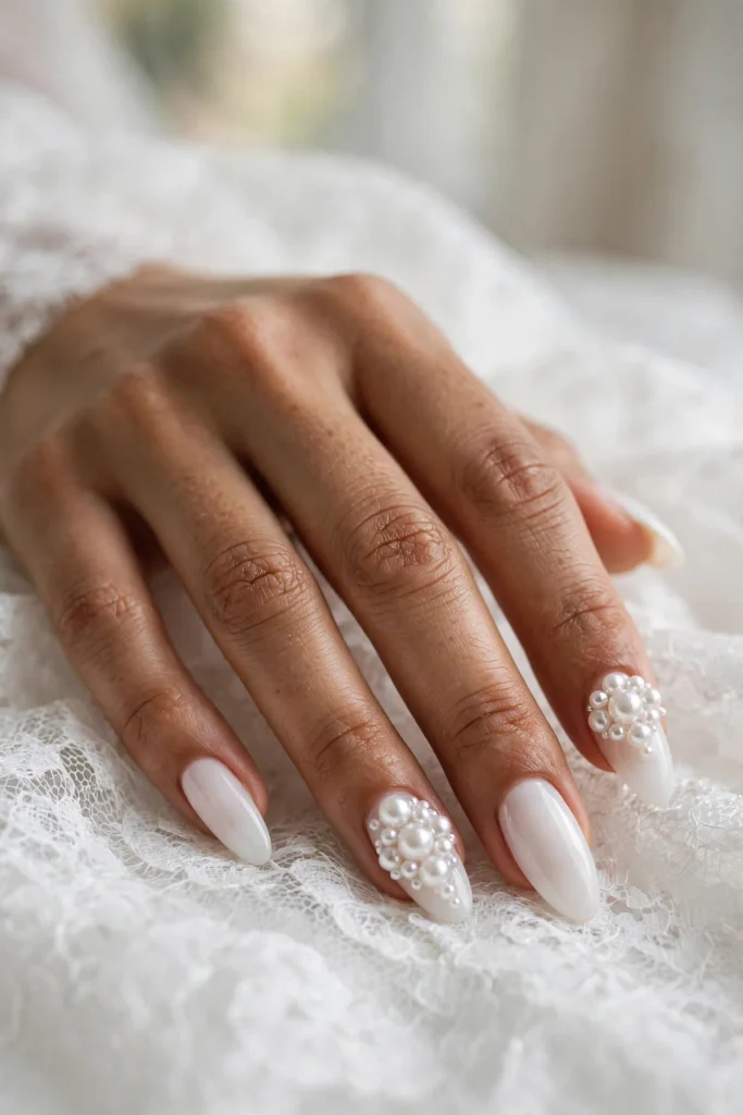 14 Nail Art Designs for Long Nails, Served as a Five-Course Menu 12 g11 pearl cluster