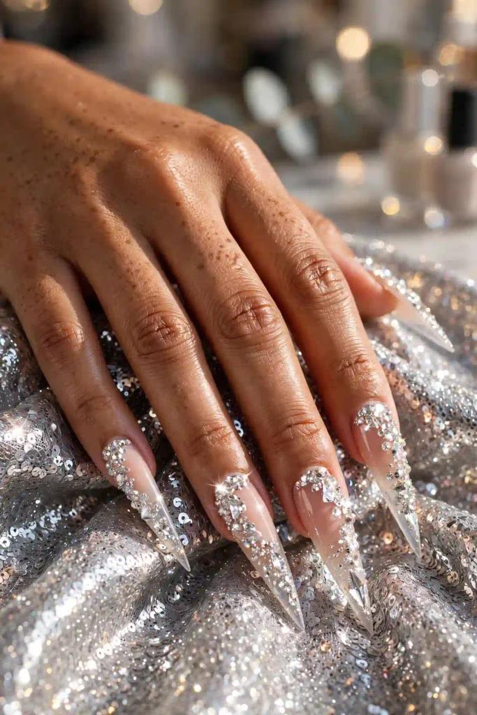 14 Nail Art Designs for Long Nails, Served as a Five-Course Menu 15 g14 crystal cascade