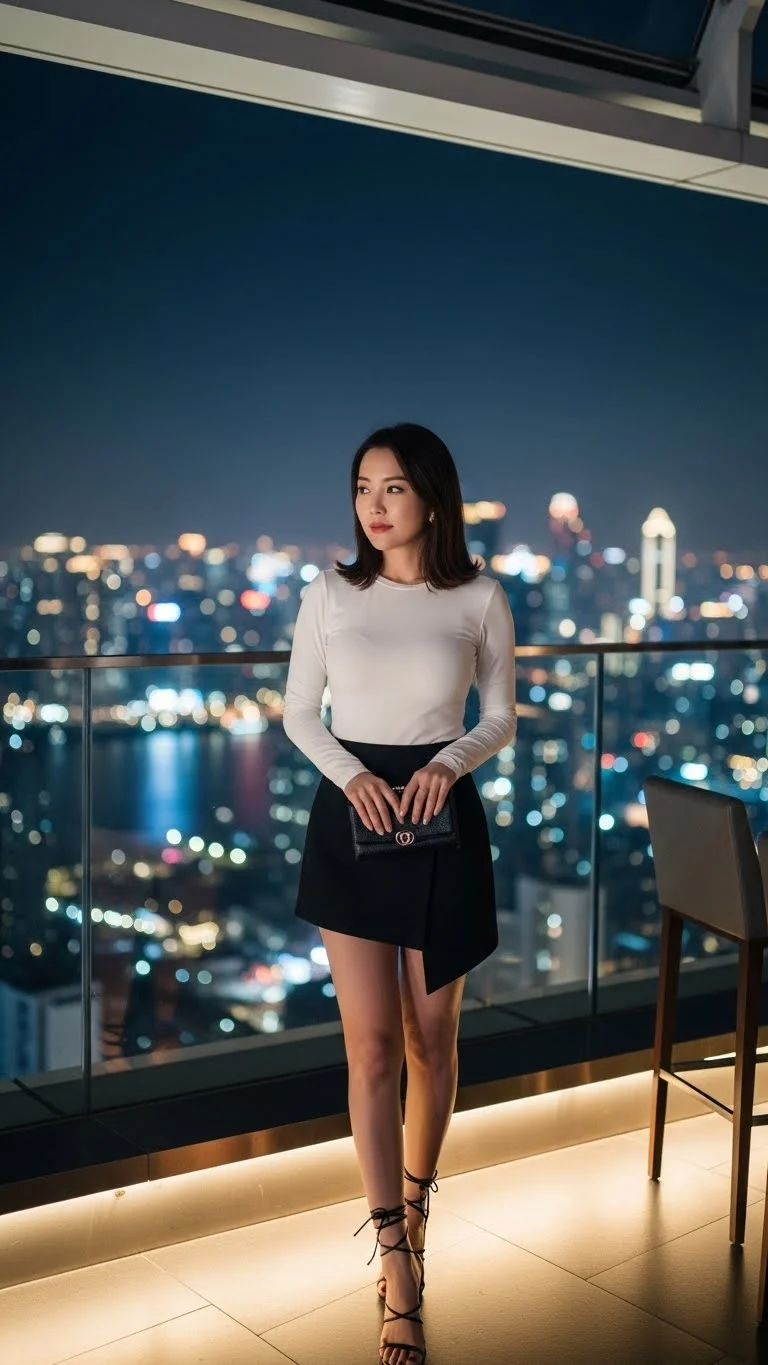 23 Cute Mini Skirt Outfits Ideas 2026: Your Ultimate Style Guide 20 Asymmetric Mini Skirt with Fitted Top