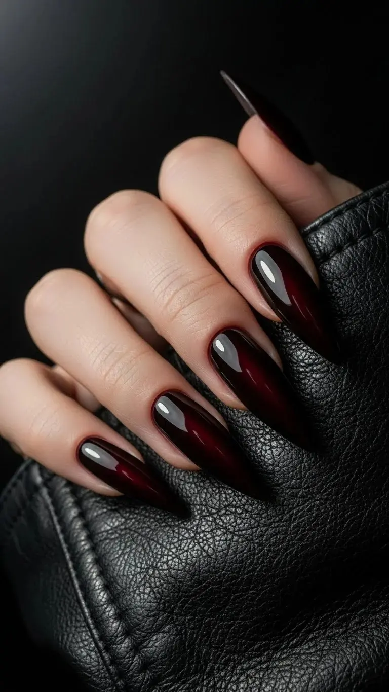 20 Winter Nail Colors Ideas 2026: Trending Shades That'll Make Your Nails Pop 12 Black Cherry