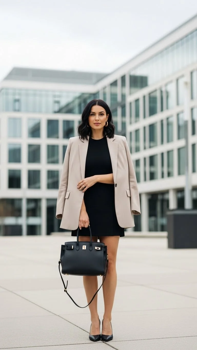 23 Cute Mini Skirt Outfits Ideas 2026: Your Ultimate Style Guide 9 Black Mini Skirt with Blazer and Bodysuit