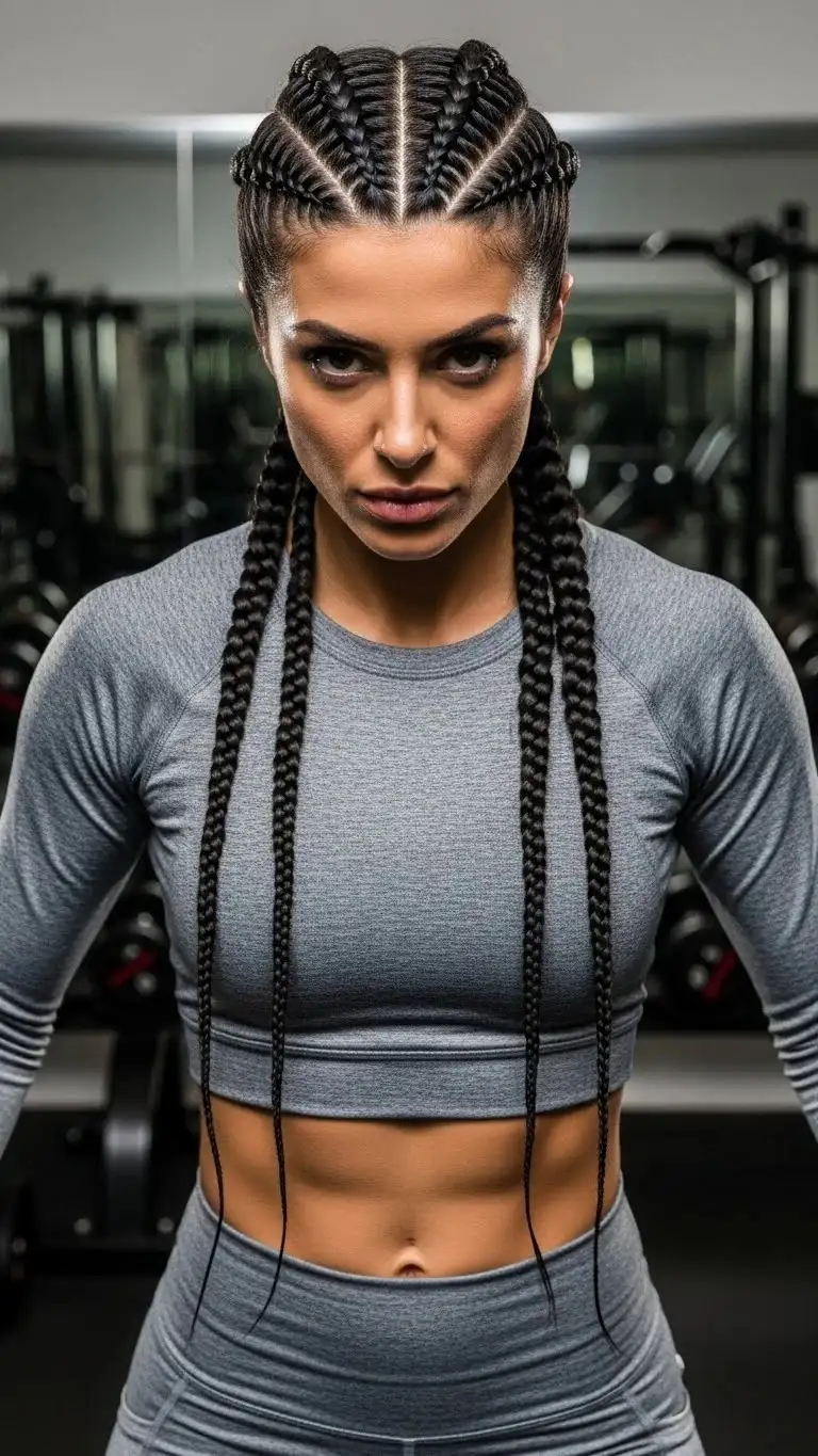 18 Easy Braided Hairstyles Ideas People Keep Copying Quietly 2026 12 Boxer Braids (Double Dutch Braids)