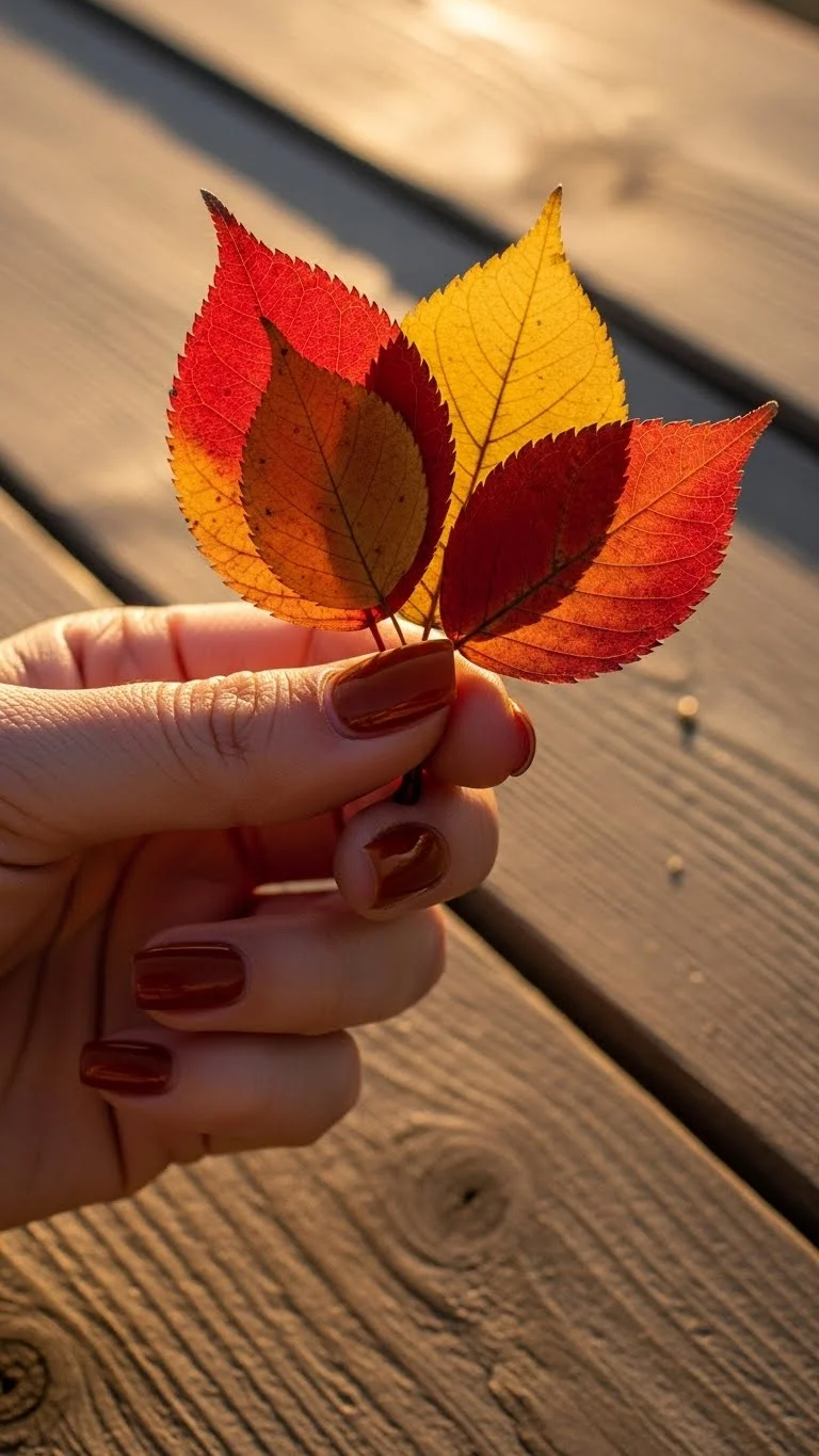 20 Winter Nail Colors Ideas 2026: Trending Shades That'll Make Your Nails Pop 14 Burnt Orange Rust