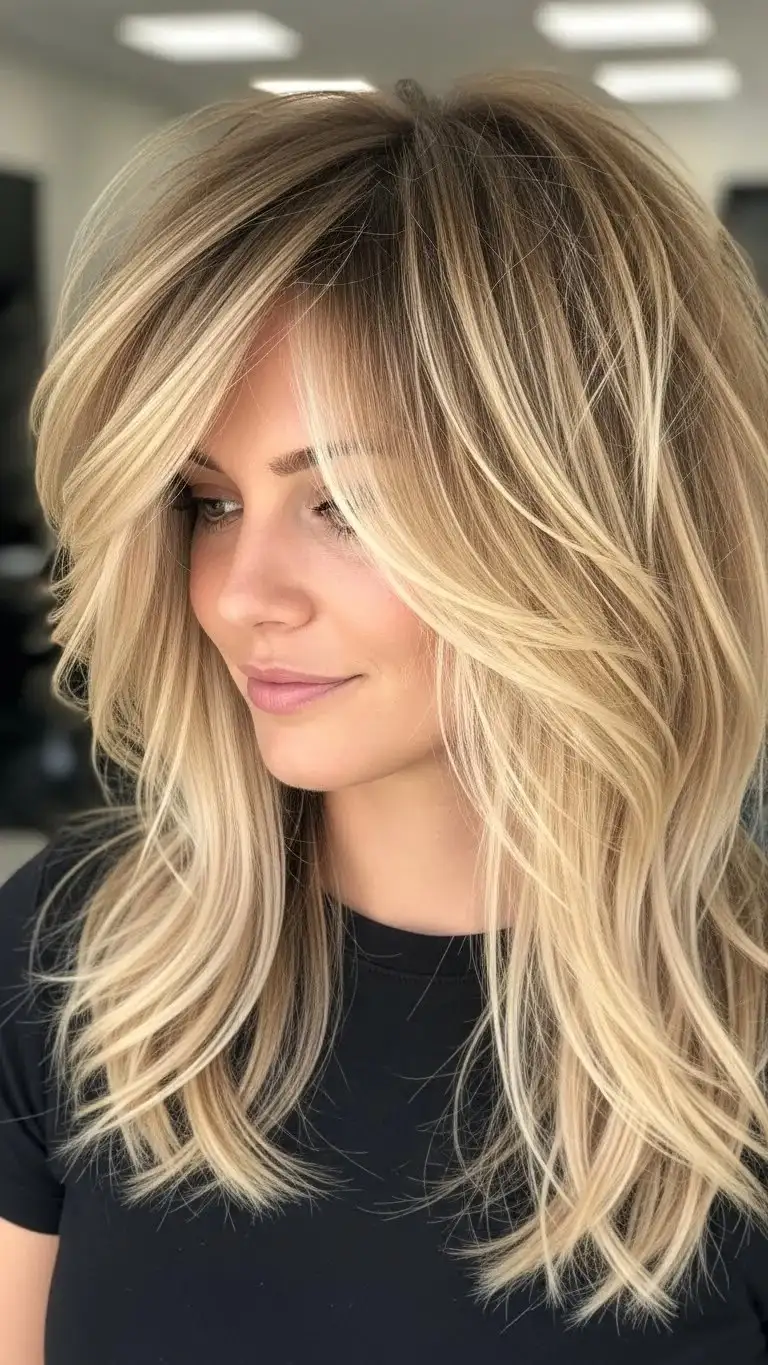 18 Long Shag Haircuts for Fine Hair That People Did Not Expect 2026 13 Choppy Long Shag with Highlights