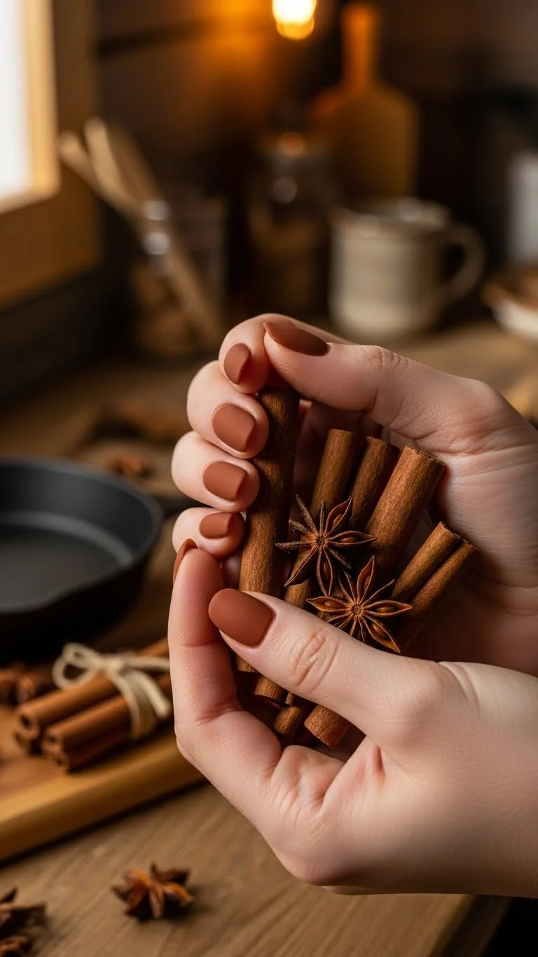 19 Simple Fall Nails Ideas That Look Expensive But Arent Yet 20 Cinnamon Spice Shine