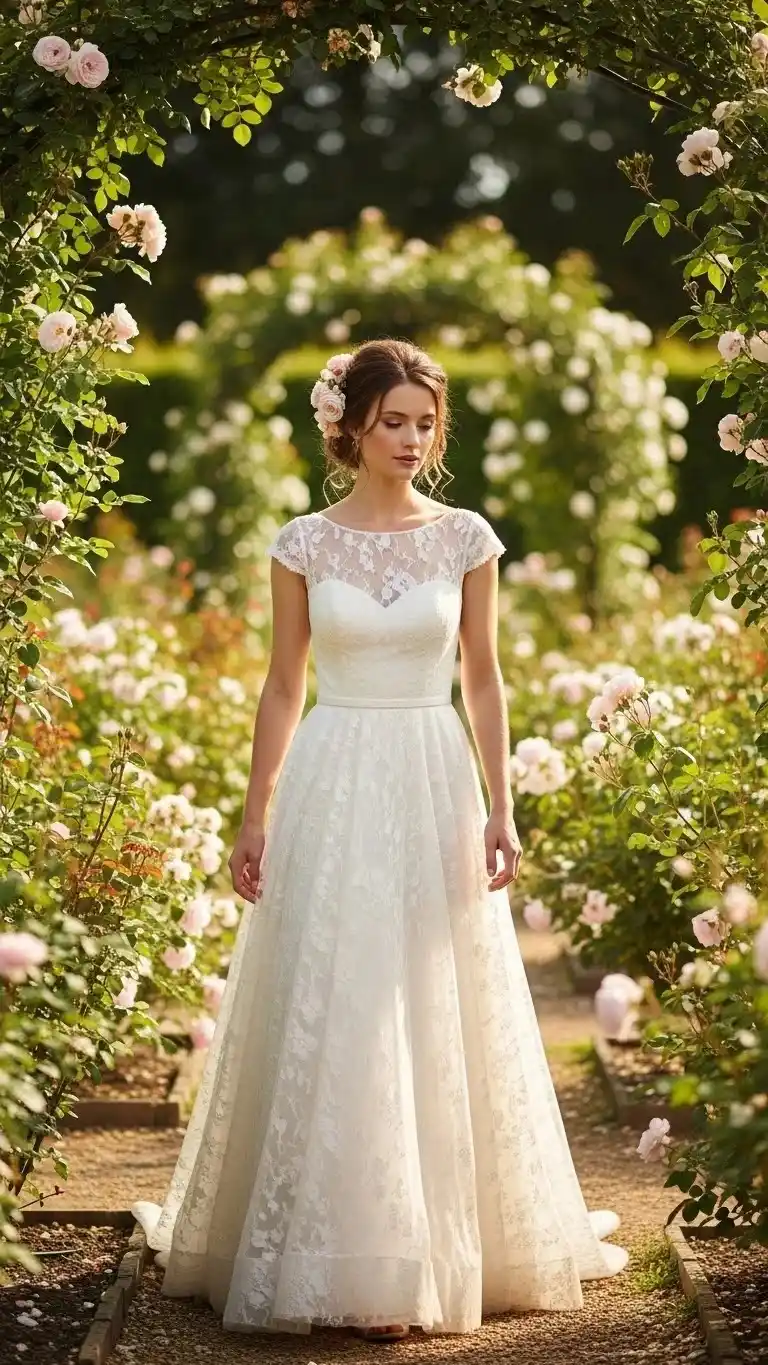 17 Simple Wedding Dresses Ideas 2026: Your Guide to Effortless Bridal Beauty 11 Classic Cap Sleeves