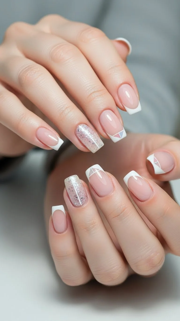 19 Acrylic Nail Ideas That'll Make Your Hands Pop in 2026 2 Classic French Tips with a Twist