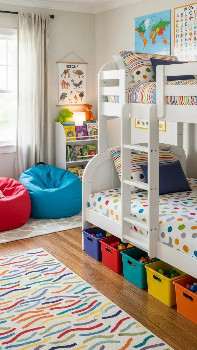 23 Guest Bedroom Designs Ideas 2026: Transform Your Space Into a 5-Star Experience 21 Colorful Kid-Friendly Space