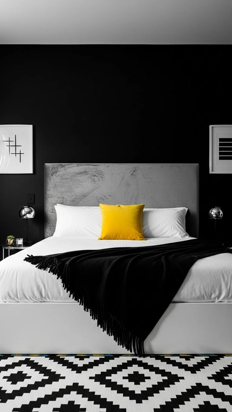 23 Guest Bedroom Designs Ideas 2026: Transform Your Space Into a 5-Star Experience 15 Contemporary Monochrome