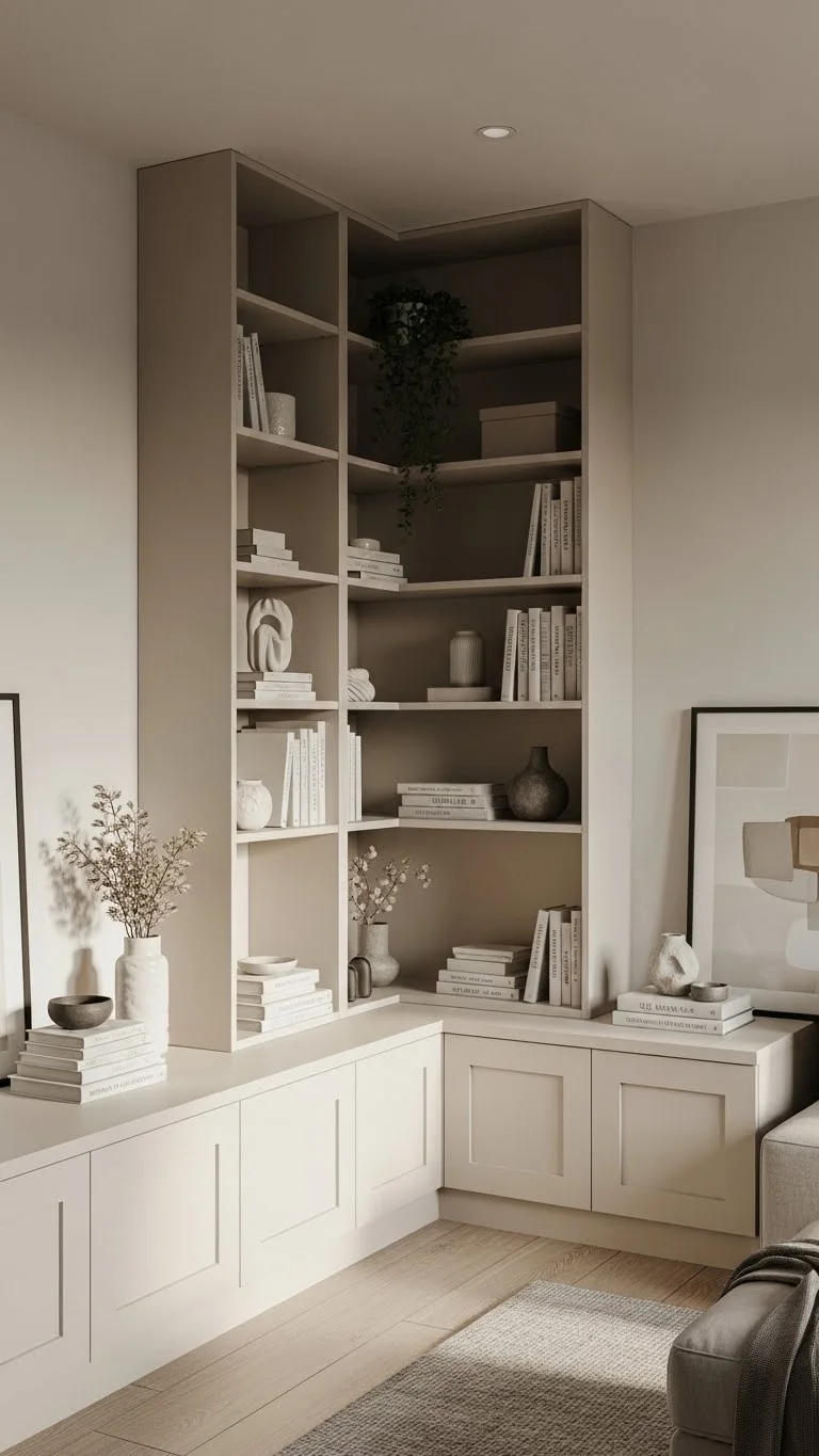 21 Built-In Living Room Shelf Ideas 2026: Transform Your Space Like a Pro 5 Corner L-Shaped Built-In Units