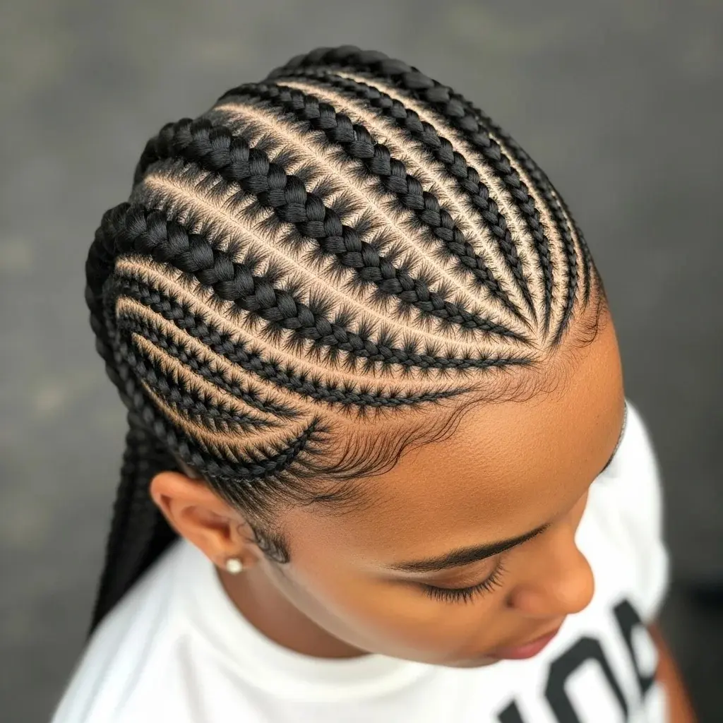 19 New Hairstyle Ideas 2026: Fresh Cuts That'll Make You Stand Out 18 Cornrow Braids with Designs