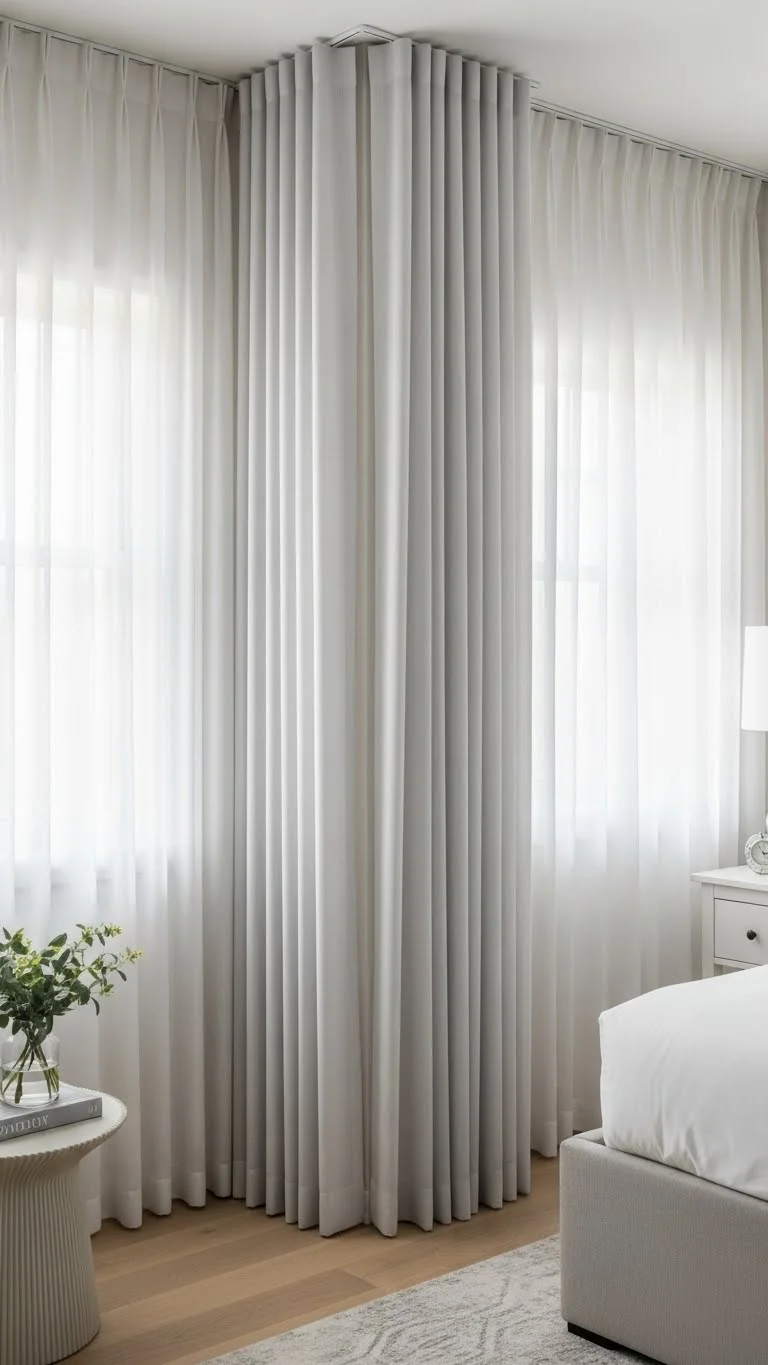 17 Small Bedroom Design Ideas 2026: Transform Your Tiny Space Into a Cozy Haven 10 Curtains Near the Ceiling Create Height