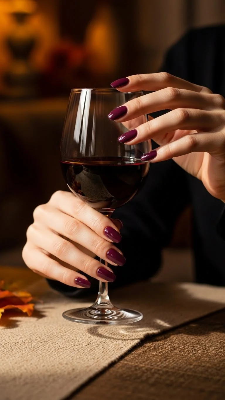 19 Simple Fall Nails Ideas That Look Expensive But Arent Yet 7 Deep Plum Perfection