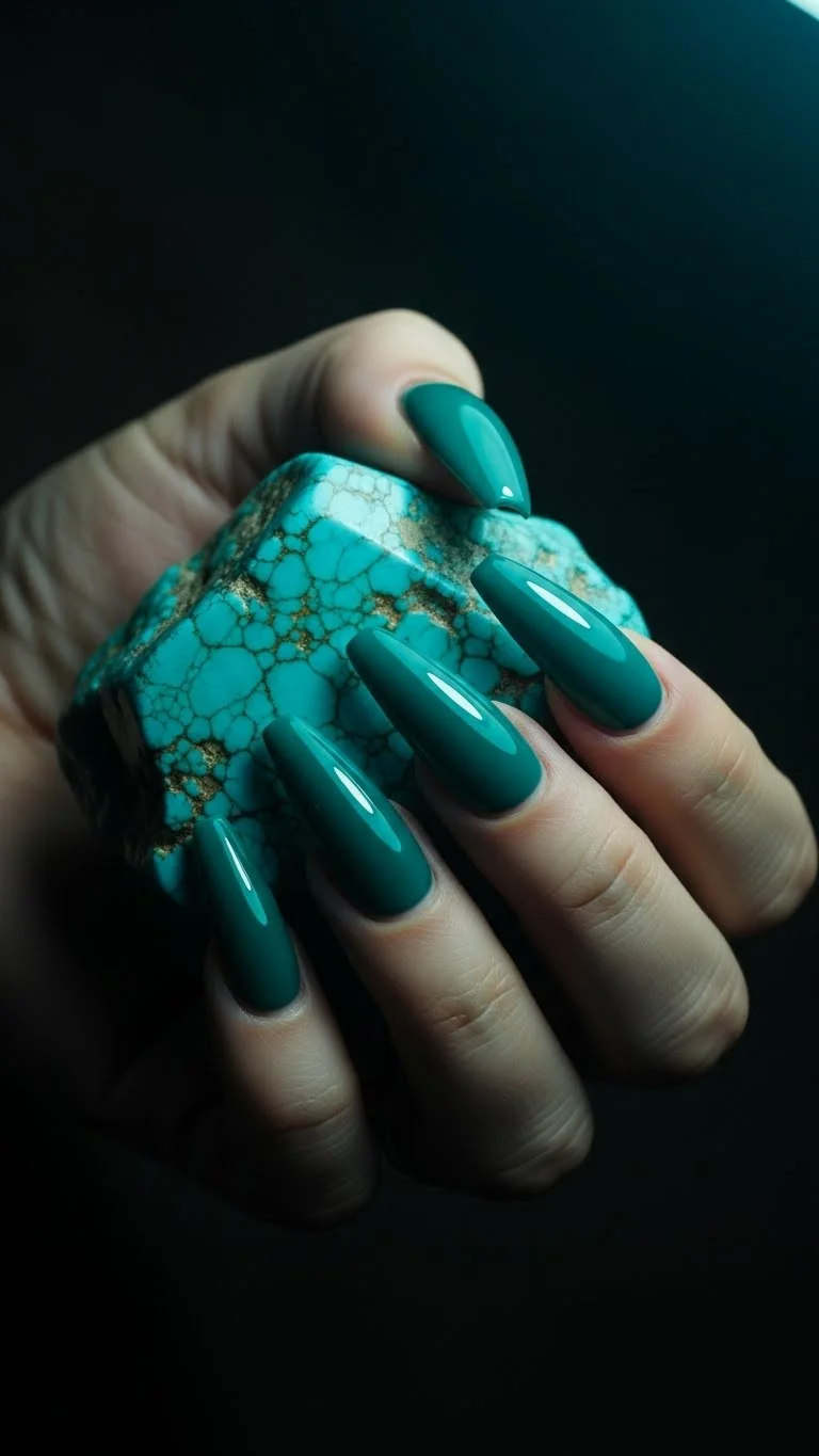 20 Winter Nail Colors Ideas 2026: Trending Shades That'll Make Your Nails Pop 18 Deep Teal