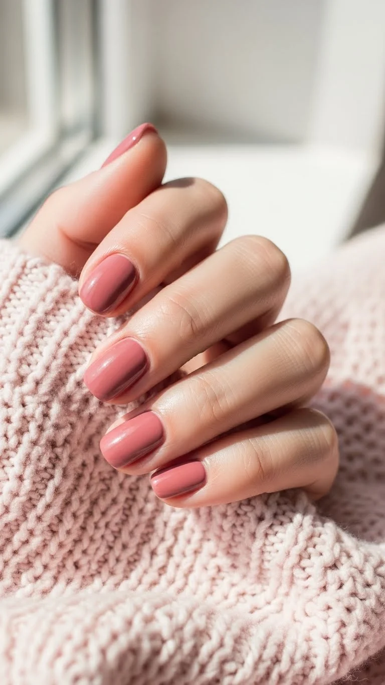 20 Winter Nail Colors Ideas 2026: Trending Shades That'll Make Your Nails Pop 7 Dusty Rose Mauve